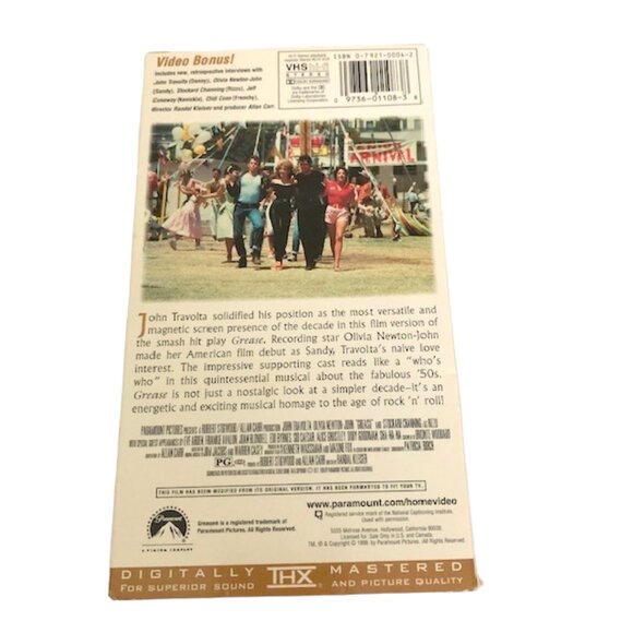 GREASE 20th Anniversary VHS Tape 1978 - Picture 2 of 5